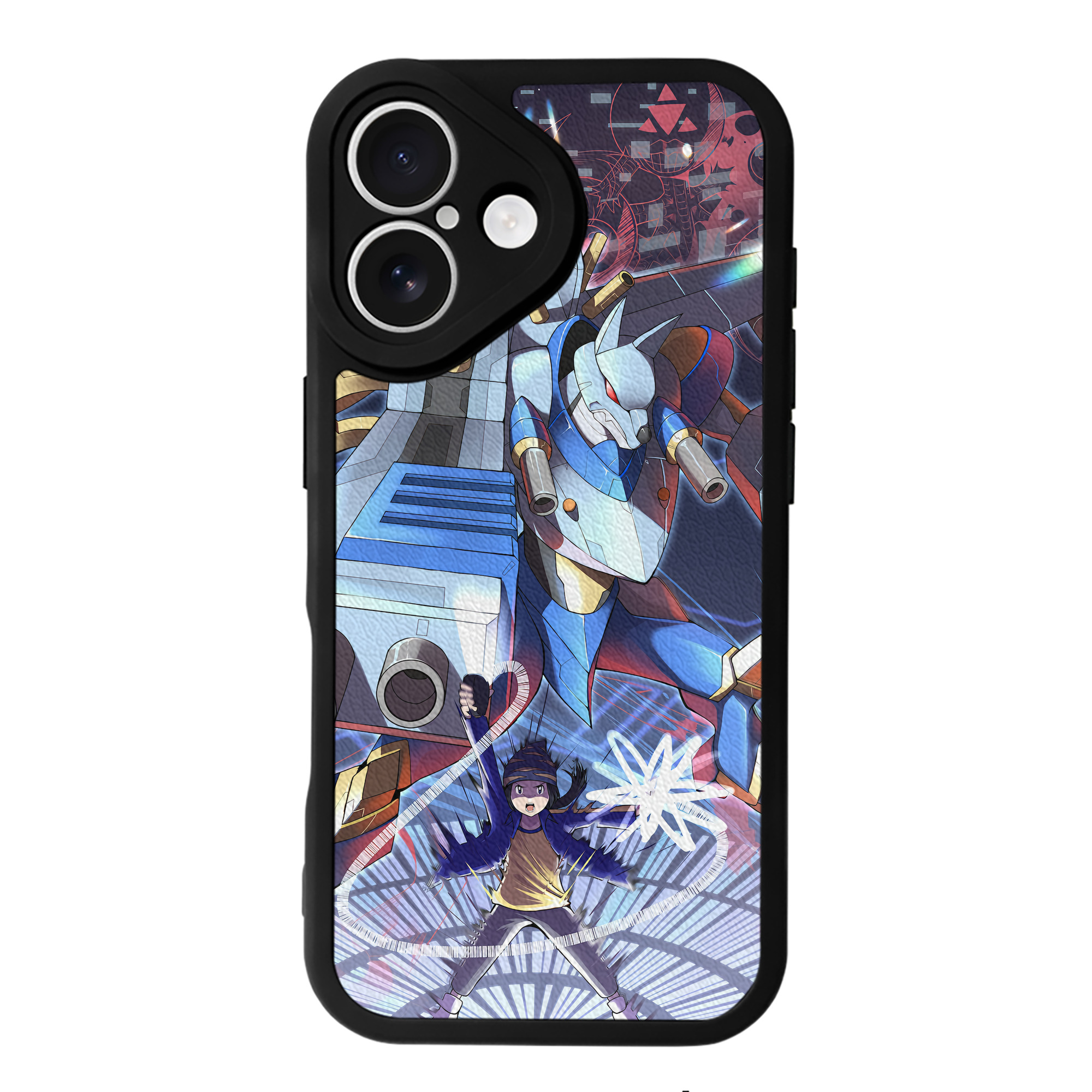 （画像用） Digimon デジタルモンスター/デジモン 【iPhone 16シリーズ対応】シリコンスマホケース（レザー調） 材質：シリコン